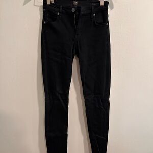 Citizens Of Humanity Black Avelon Slick Skinny Leg Jeans